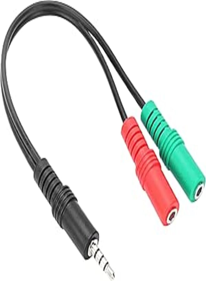 Speedlink headset adapter hq 4-pin 170302-bk/microphone and audio black, Wired